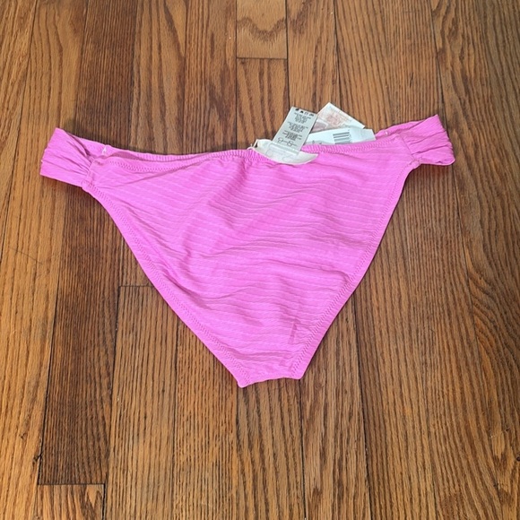 Jessica Simpson Pretty Pique Side-Shirred Bikini‎ Bottom Femme Pink Size XL NWT - Picture 3 of 7